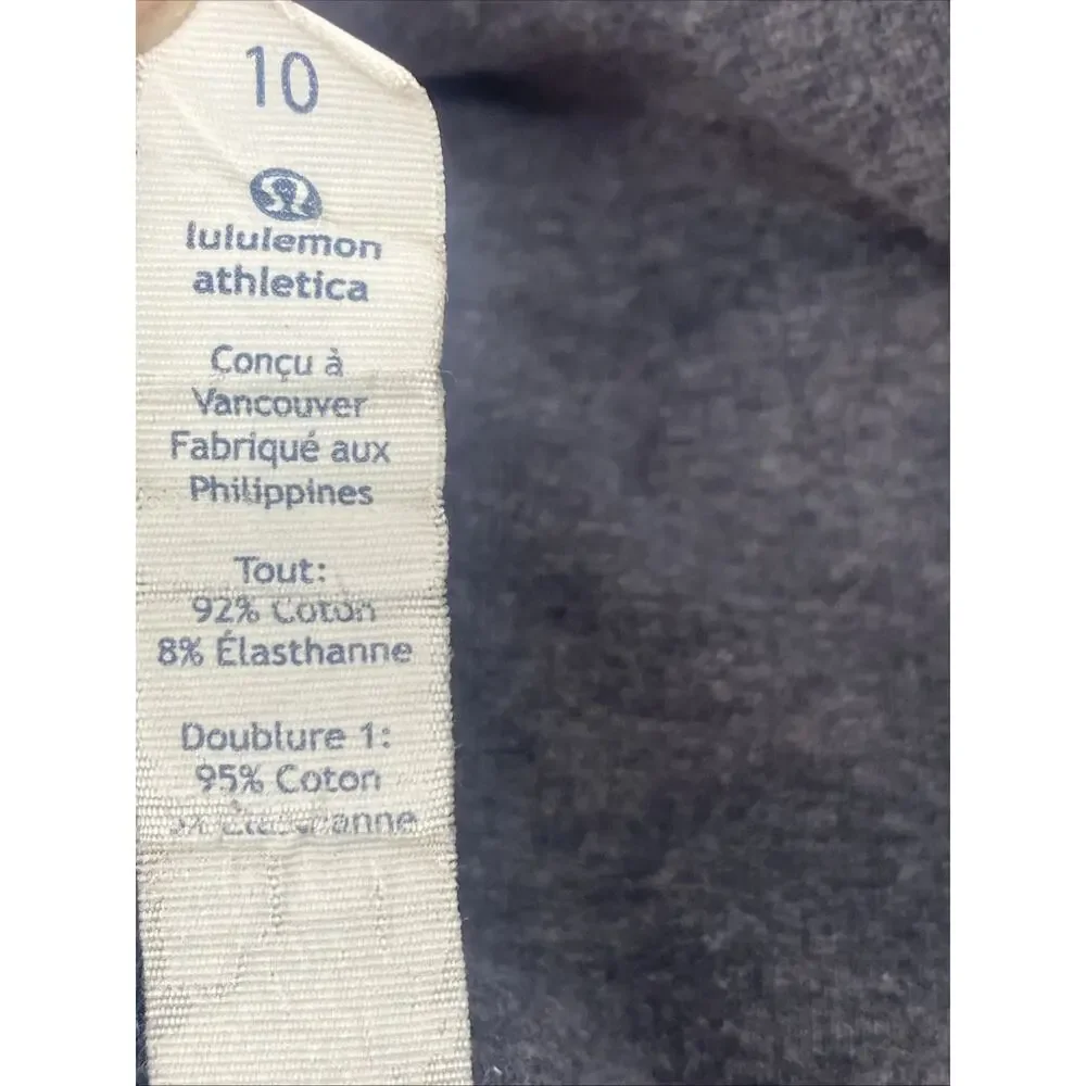 Lululemon Coast Easy Wrap dark grey heathered button jacket size 10
